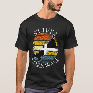 Camiseta Ruas Ives Cornwall Cornwall Cornish Map Celtic Dis