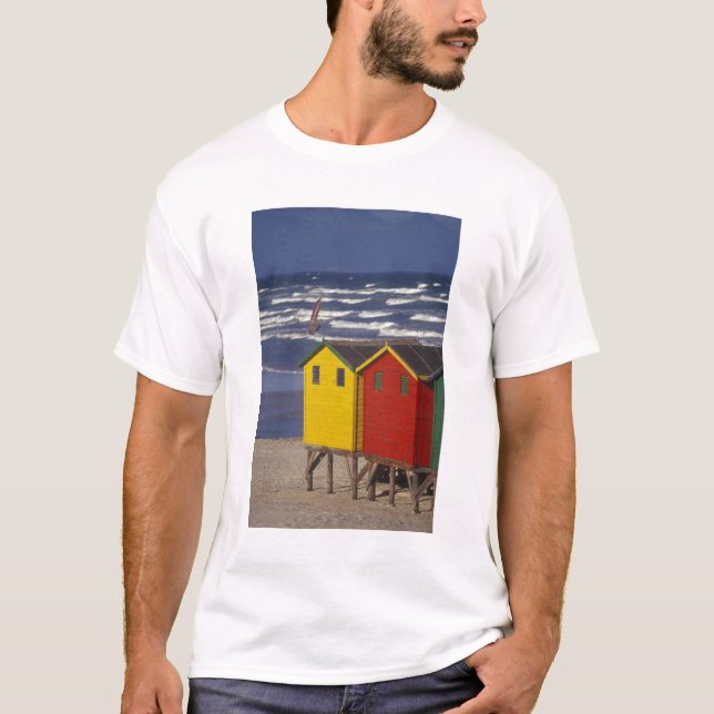 Camiseta Ruas, James Bay Bathing Boxes, perto de Capetown,  (Frente)