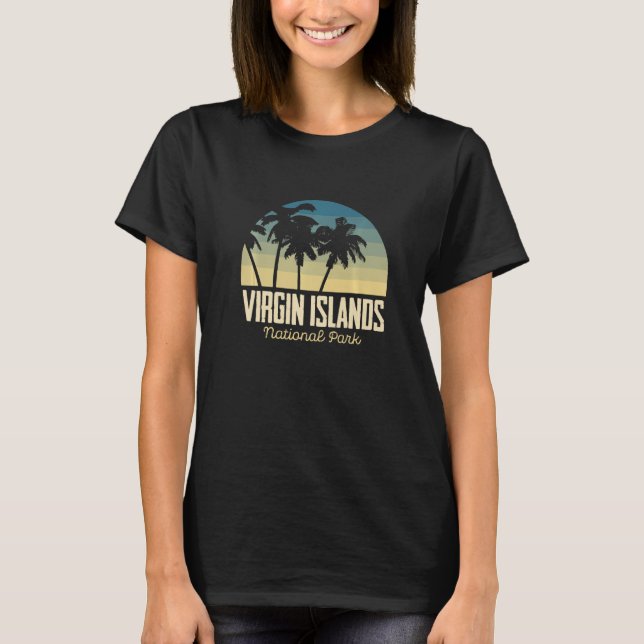 Camiseta Ruas. John Palm árvores National Park Virgens Isla (Frente)