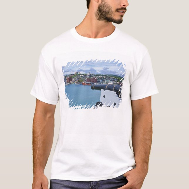 Camiseta Ruas. John's, Newfoundland, Canada, a beira-mar (Frente)