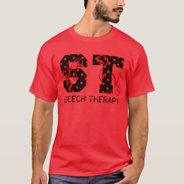 Camiseta ruas preto e bolinhas vermelho sombra (Frente)