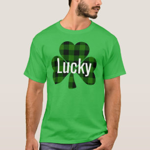 Camiseta Ruas Sortudas, o Shamrocks da Patty xadrez verde