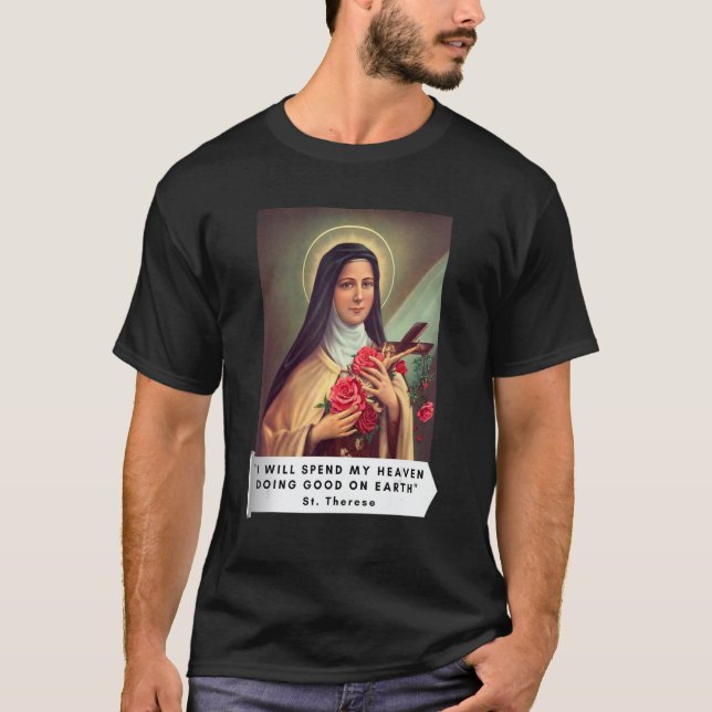 Camiseta Ruas Teresias De Santo Lisieux De Criança Jesus (Frente)