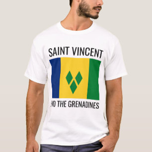 Camiseta Ruas Vicente e Granadinas / Bandeira do País Mund