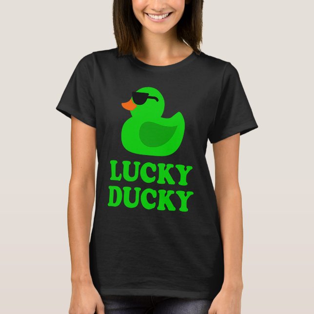 Camiseta Rubber Duck Sunglasses Lucky Ducky Cool Animal Gra (Frente)