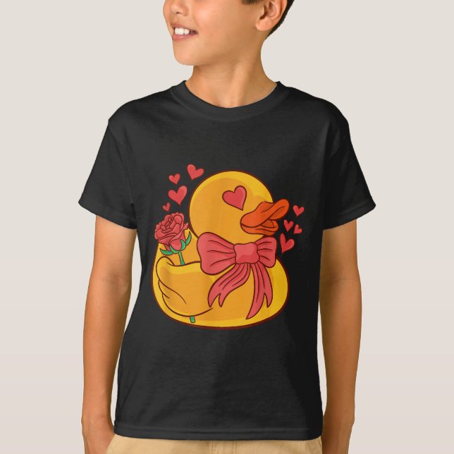 Camiseta Rubber Duck Valentines Day Rubber Duckie  (Frente)