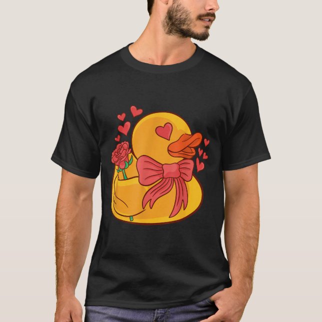 Camiseta Rubber Duck Valentines Day Rubber Duckie  (Frente)