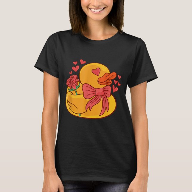 Camiseta Rubber Duck Valentines Day Rubber Duckie  (Frente)