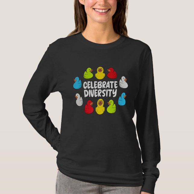 Camiseta Rubber Ducks Celebrate diversity (Frente)
