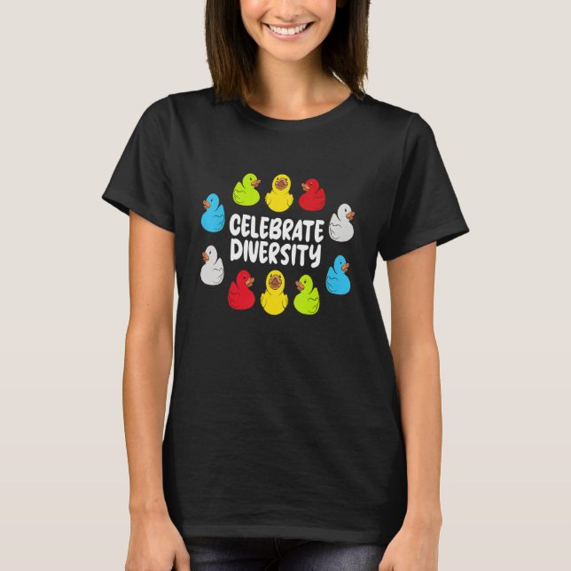 Camiseta Rubber Ducks Celebrate diversity (Frente)