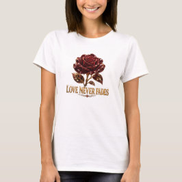 Camiseta Rubi Cristal Rosa – O Amor Nunca Desvanece