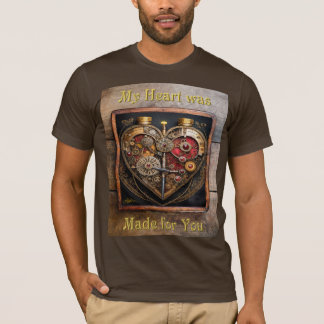 Camiseta Rubis e Engrenagens Steampunk Coração Sombrio