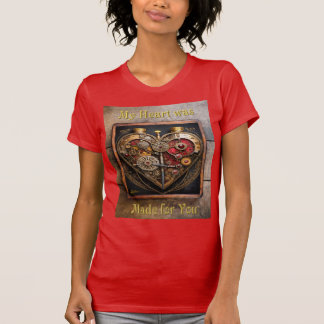 Camiseta Rubis e Engrenagens Steampunk Coração Sombrio