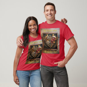 Camiseta Rubis e Engrenagens Steampunk Coração Sombrio