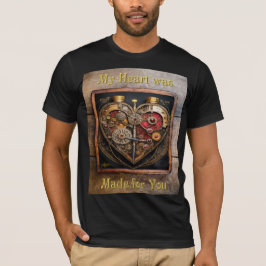 Camiseta Rubis e Engrenagens Steampunk Coração Sombrio
