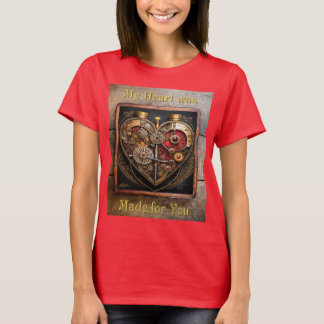 Camiseta Rubis e Engrenagens Steampunk Coração Sombrio