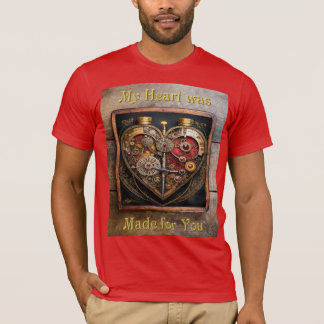 Camiseta Rubis e Engrenagens Steampunk Coração Sombrio