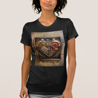 Camiseta Rubis e Engrenagens Steampunk Coração Sombrio