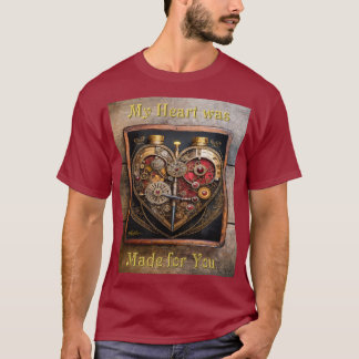 Camiseta Rubis e Engrenagens Steampunk Coração Sombrio