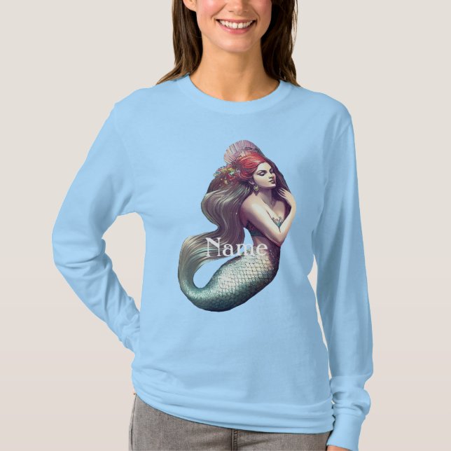 Camiseta Rubor_Cove da Bela Sereia da Redhead (Frente)