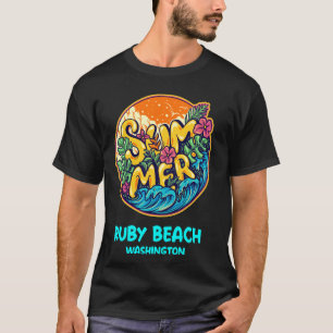 Camiseta Ruby Beach Washington Summer Vacation Souvenir Hol