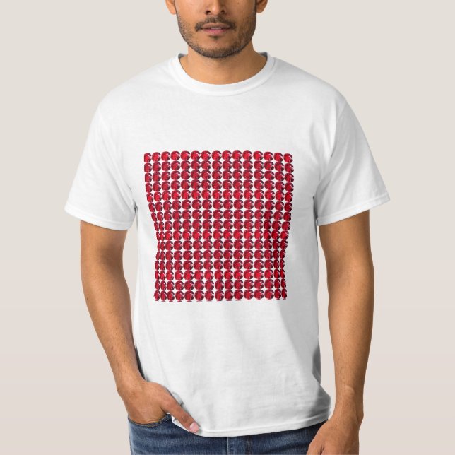 Camiseta Ruby Gemstone Art, Vermelho (Frente)
