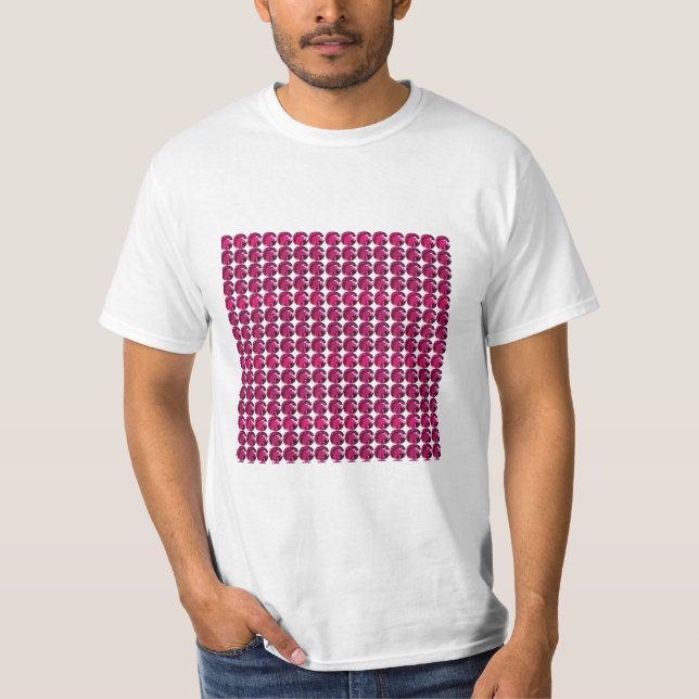 Camiseta Ruby Gemstone Art, Vermelho (Frente)