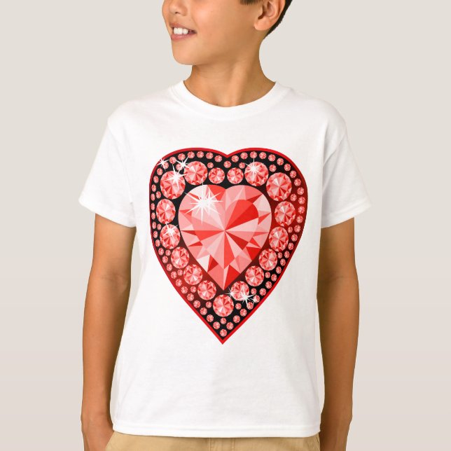 Camiseta Ruby Gemstone Heart (Frente)