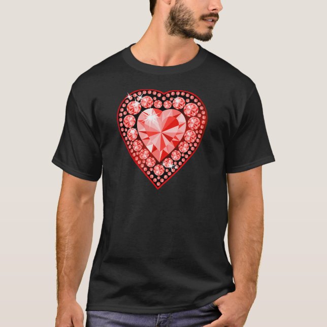 Camiseta Ruby Gemstone Heart (Frente)