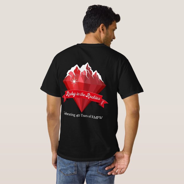 Camiseta Ruby nas Rochosas (Parte Traseira Completa)