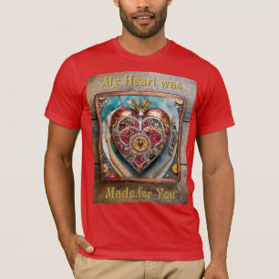 Camiseta Ruby Pomegranate Heart Steampunk