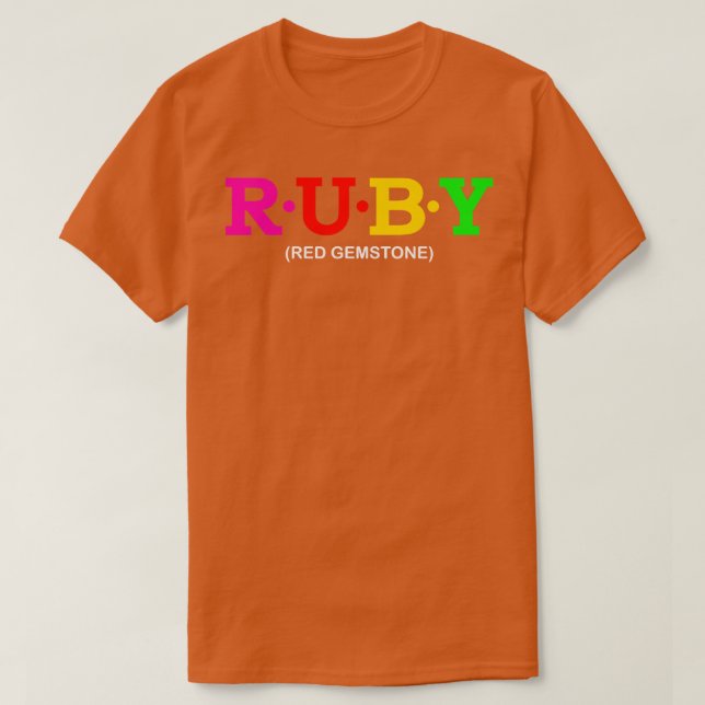 Camiseta Ruby Red Gemstone 1 (Frente do Design)