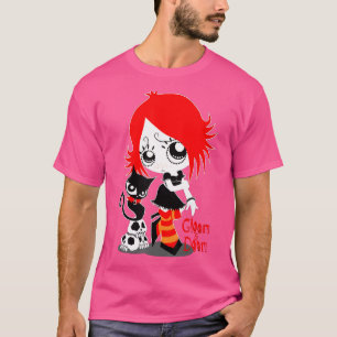 Camiseta Rubys Glooms E Gatinho De Doom