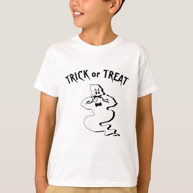 Camiseta Rude Ghost - Trick ou Trate Feliz Halloween (Frente)