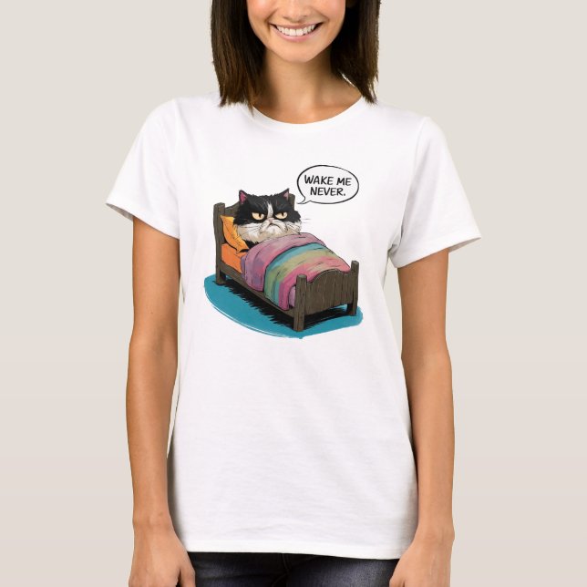 Camiseta Rude Morning Cat (Frente)