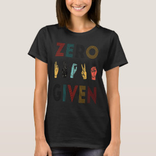 Camiseta Rude Zero Sign Language Asl Vintage Surdo