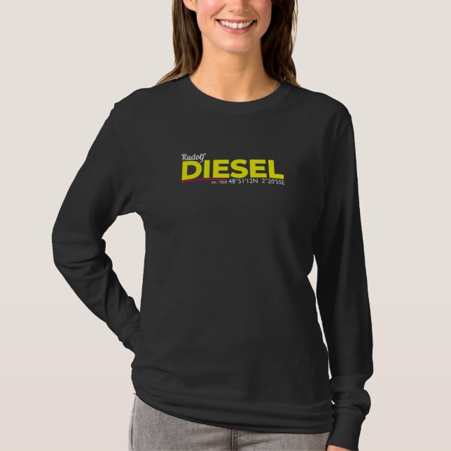 Camiseta Rudolf Diesel 1858 I Motor diesel sintonizador I (Frente)