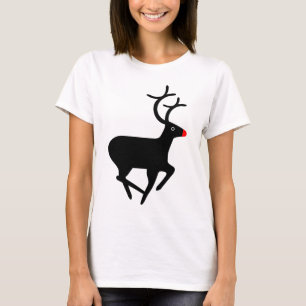 Camiseta Rudolf, Reindeer Vermelho Nosed