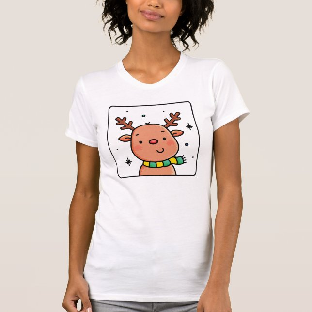 Camiseta Rudolph, a rena (Frente)