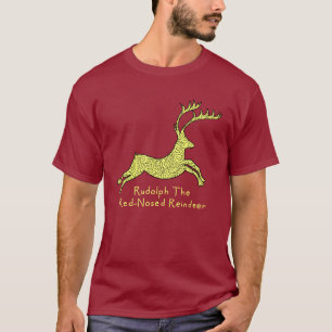 Camiseta Rudolph, a rena vermelha
