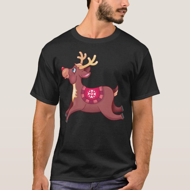 Camiseta Rudolph A Rena Vermelha (Frente)
