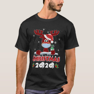 Camiseta Rudolph Reindeer Mask Matching Family Natal 20