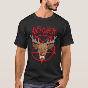 Camiseta Rudolph Reindeer Metal mais elegante
