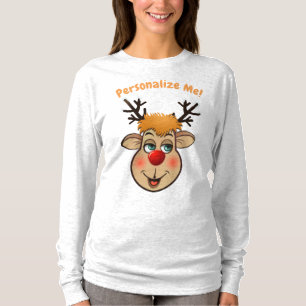 Camiseta Rudolph - Reindeer Vermelho Papai noel