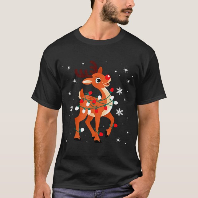 Camiseta Rudolph The Red Nose Reindeer For Kids And Christm (Frente)