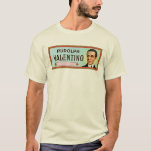 Camiseta Rudolph Valentino - Etiqueta Personalizável De Ci