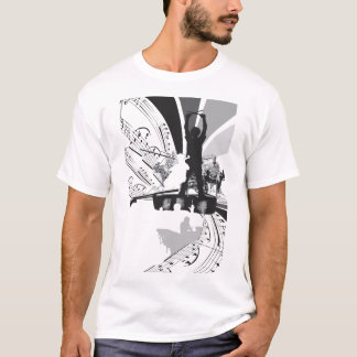 Camiseta rufa a ilustração do violoncelo