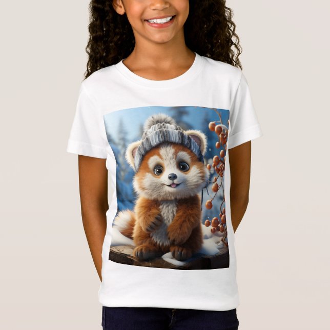 Camiseta Rufus - Um adorável panda vermelho (Frente)