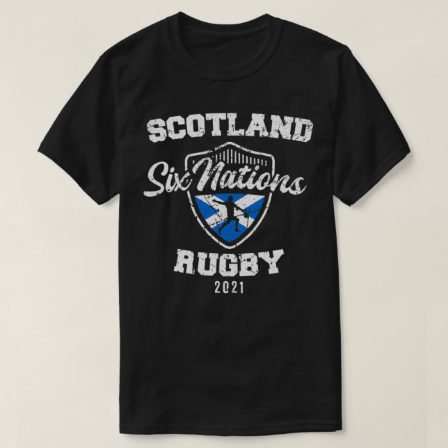 Camiseta Rugby 6 Nações Escócia França Irlanda Inglaterra W (Frente do Design)