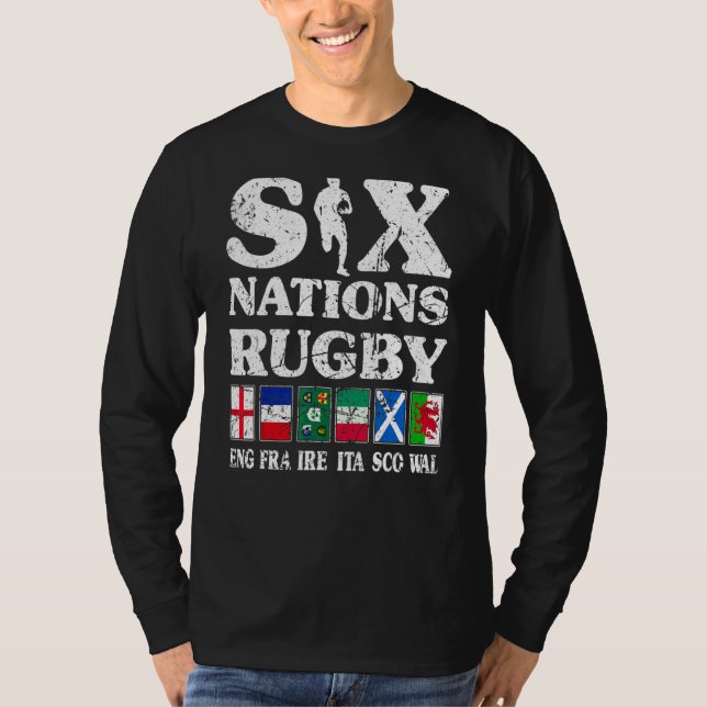 Camiseta Rugby 6 Nações Reino Unido França Irlanda Itália (Frente)
